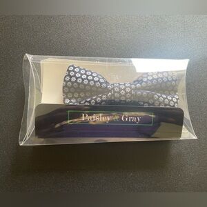 Paisley & Gray BowTie (Navy/Silver)